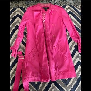 Hot pink trench coat/jacket